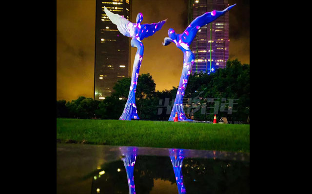 陸家嘴,建筑投影,雕像投影,戶外投影